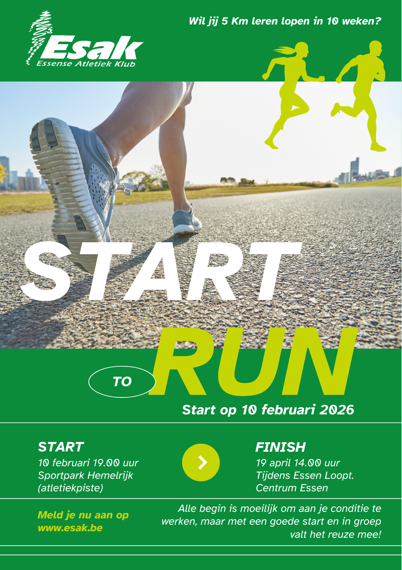 Start to Run: van 0 naar 5 km in 10 weken!